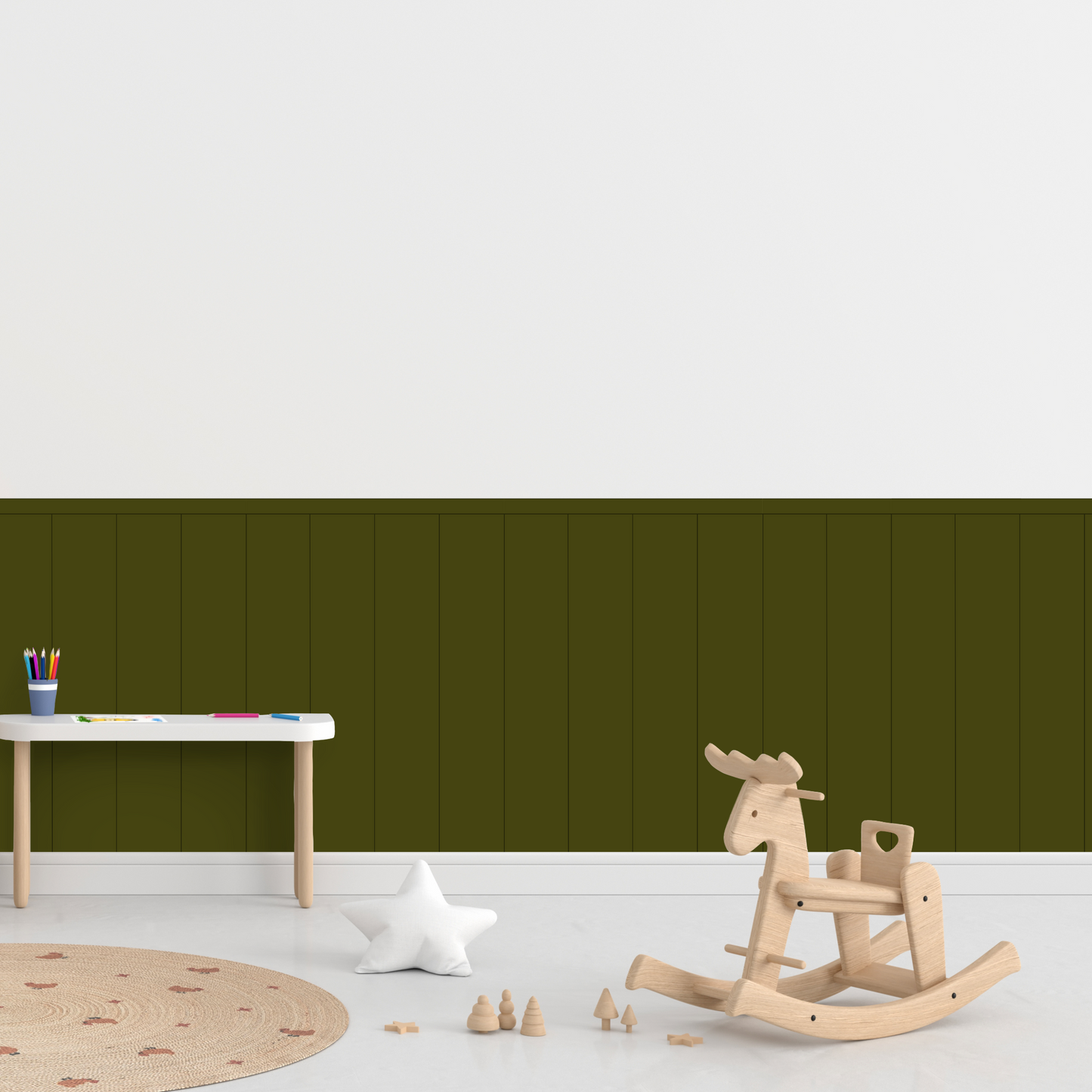Self-Adhesive Textile Wallpaper – Rectangle – Khaki Shades