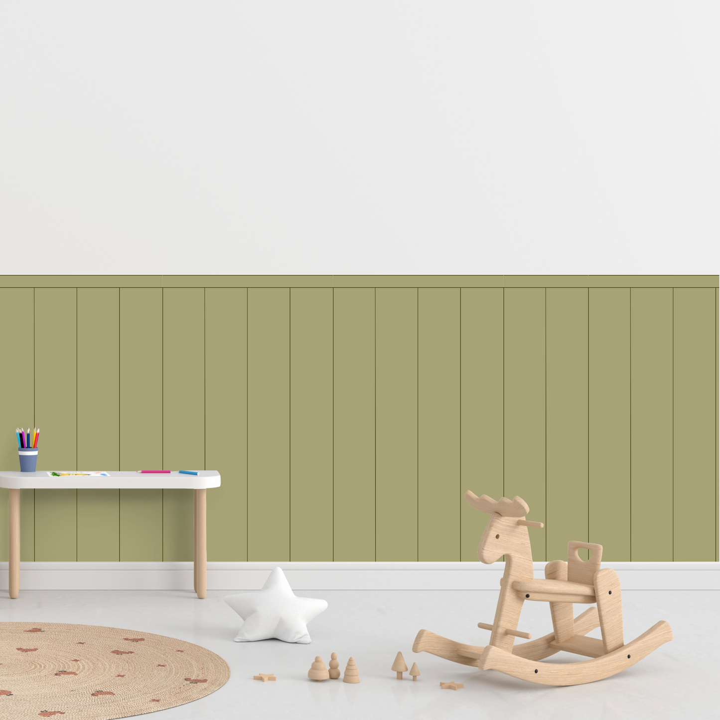 Self-Adhesive Textile Wallpaper – Rectangle – Khaki Shades