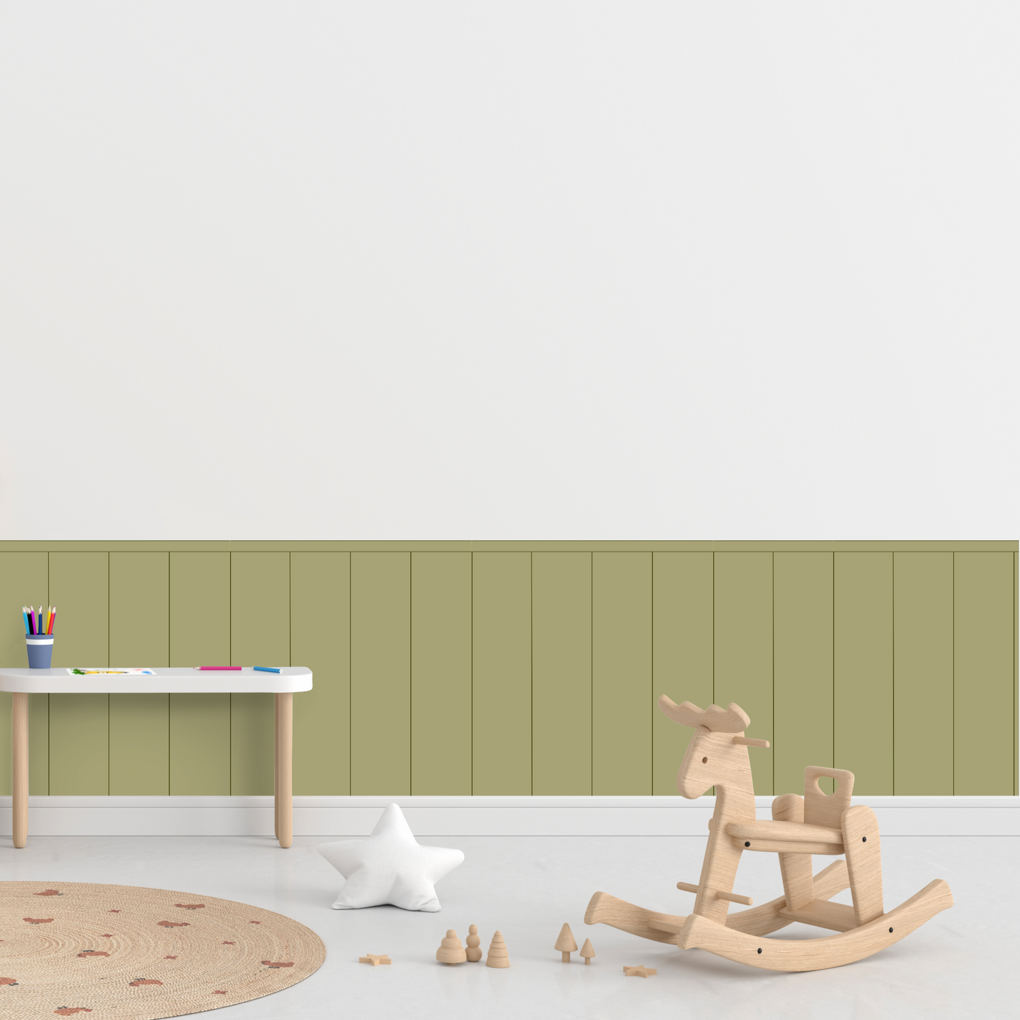 Self-Adhesive Textile Wallpaper – Rectangle – Khaki Shades