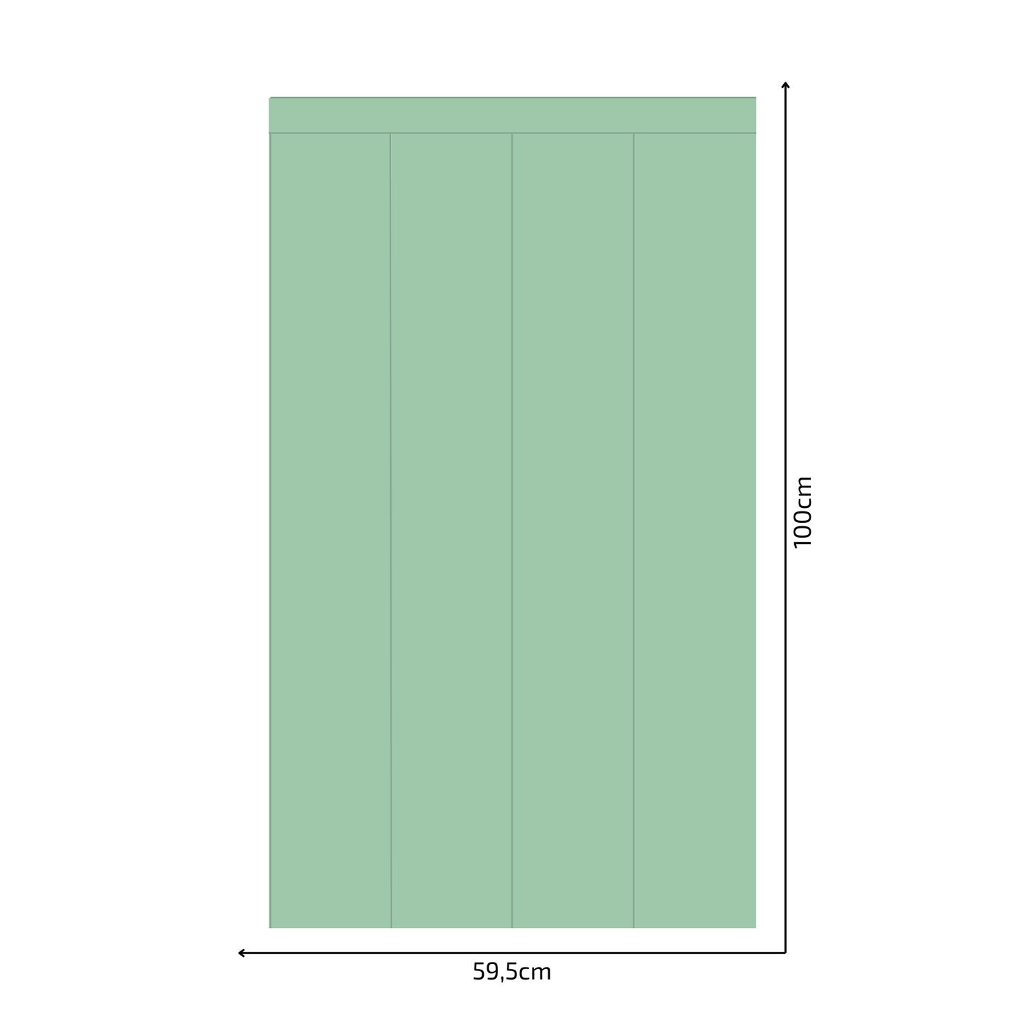 Self-Adhesive Textile Wallpaper – Rectangle – Mint Shades