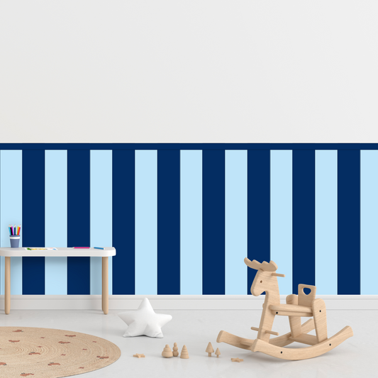 Self-Adhesive Textile Wallpaper – Rectangle – Navy Blue Shades