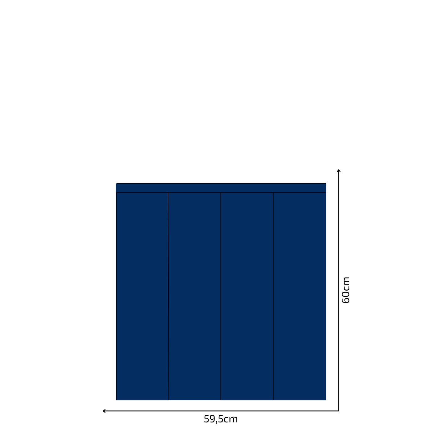 Self-Adhesive Textile Wallpaper – Rectangle – Navy Blue Shades