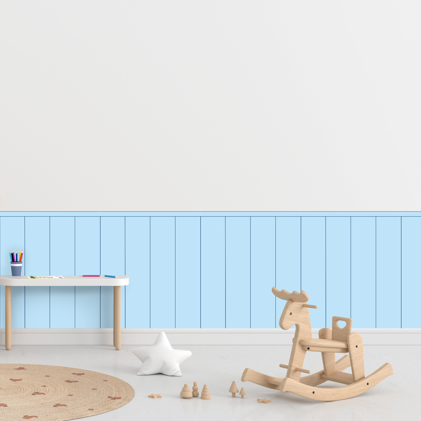 Self-Adhesive Textile Wallpaper – Rectangle – Navy Blue Shades
