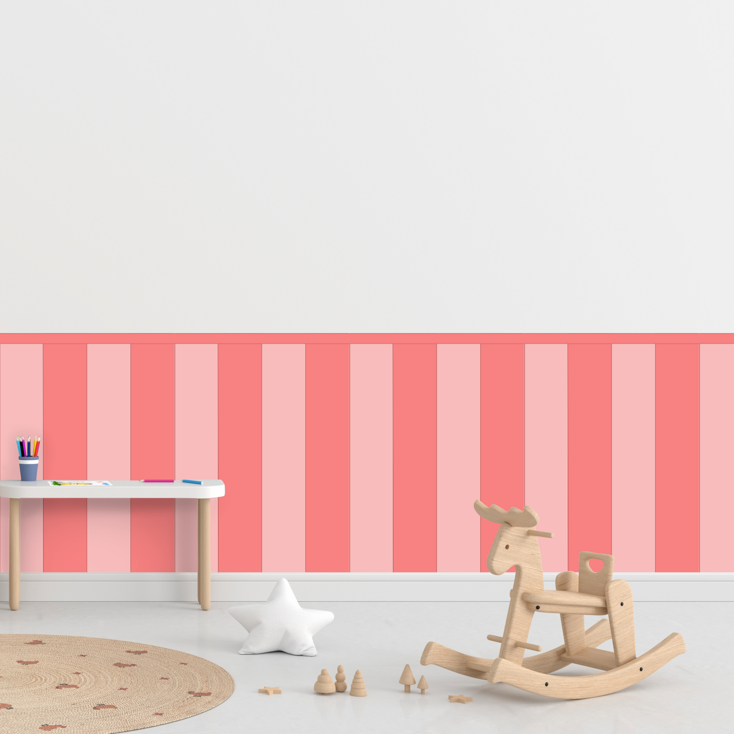 Self-Adhesive Textile Wallpaper – Rectangle – Pink Shades