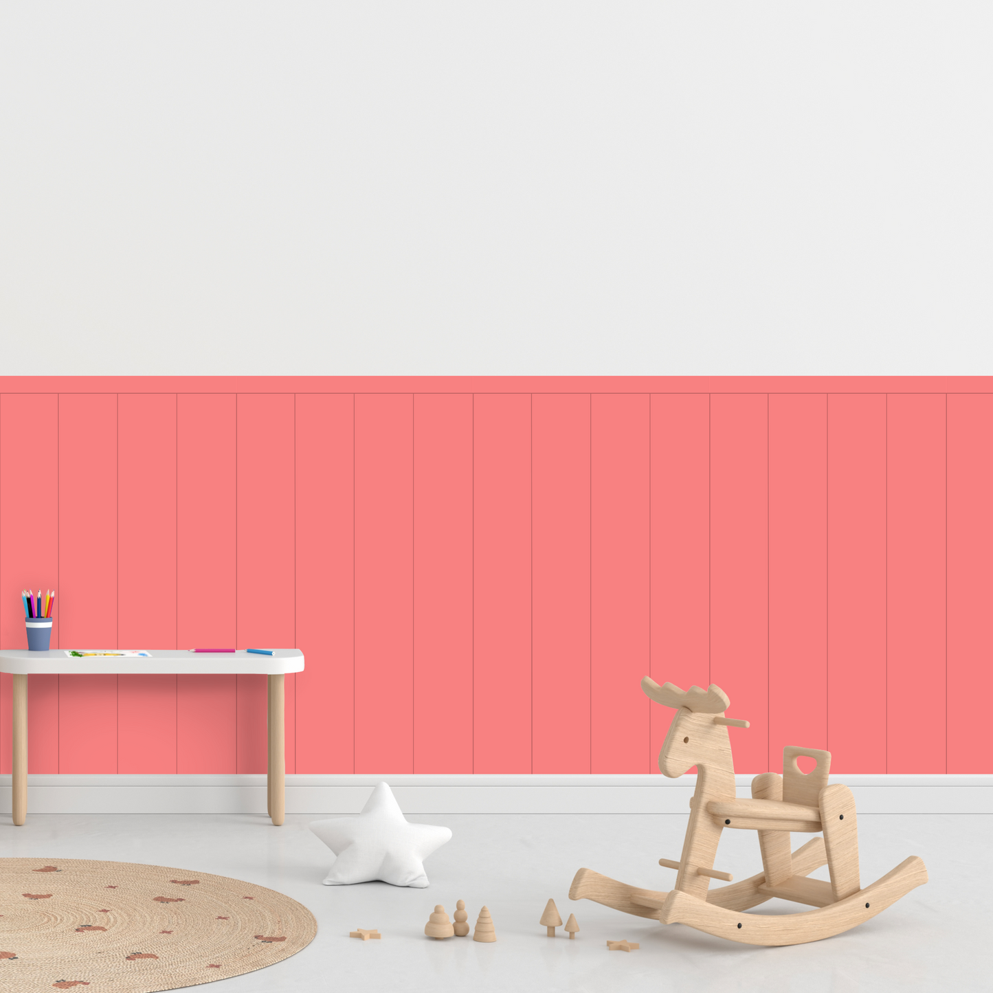 Self-Adhesive Textile Wallpaper – Rectangle – Pink Shades