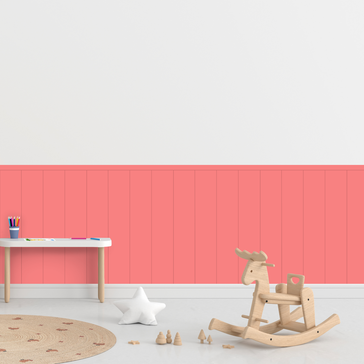 Self-Adhesive Textile Wallpaper – Rectangle – Pink Shades