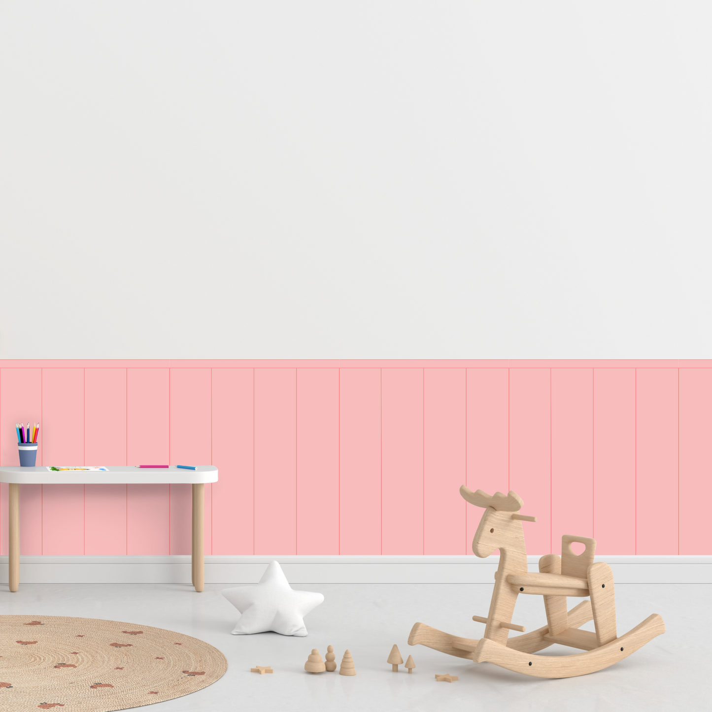 Self-Adhesive Textile Wallpaper – Rectangle – Pink Shades