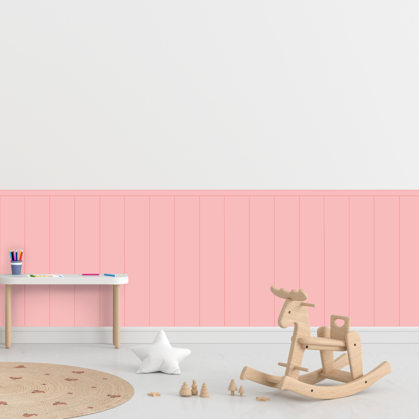 Self-Adhesive Textile Wallpaper – Rectangle – Pink Shades