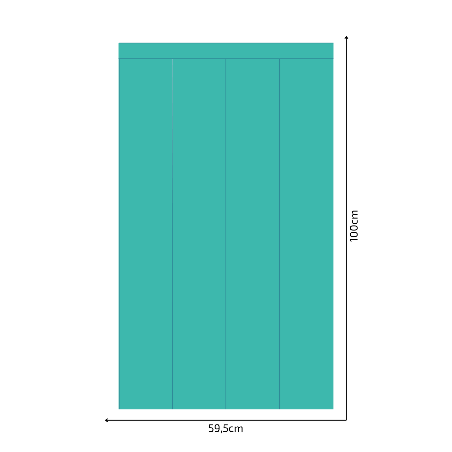 Self-Adhesive Textile Wallpaper – Rectangle – Turquoise Shades