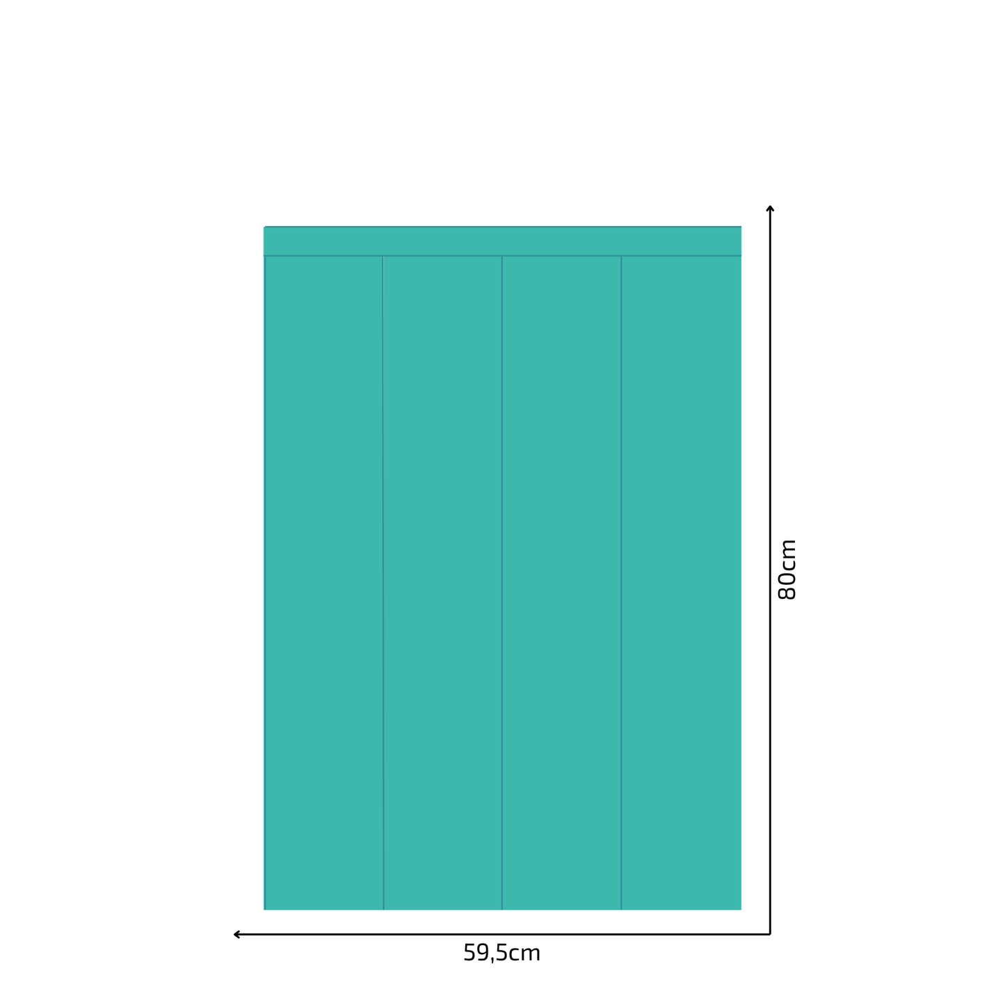 Self-Adhesive Textile Wallpaper – Rectangle – Turquoise Shades