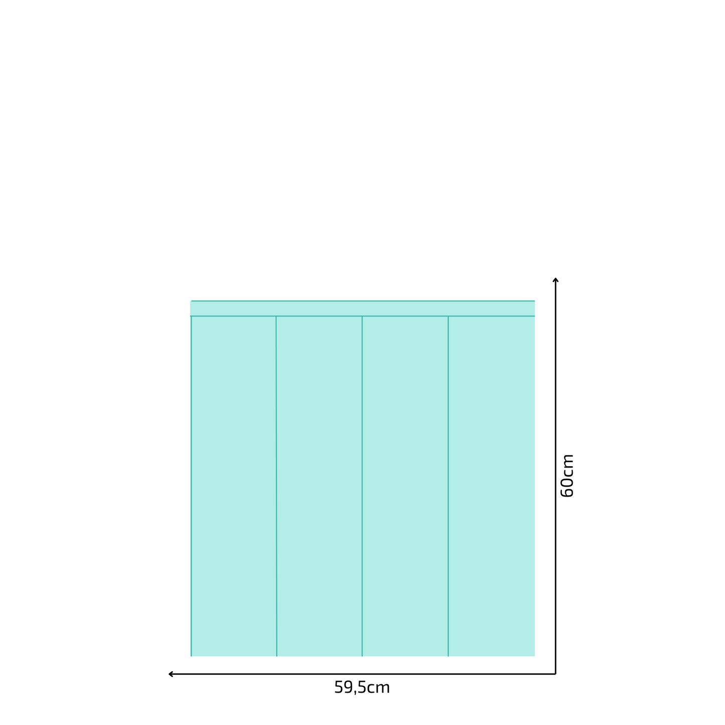 Self-Adhesive Textile Wallpaper – Rectangle – Turquoise Shades