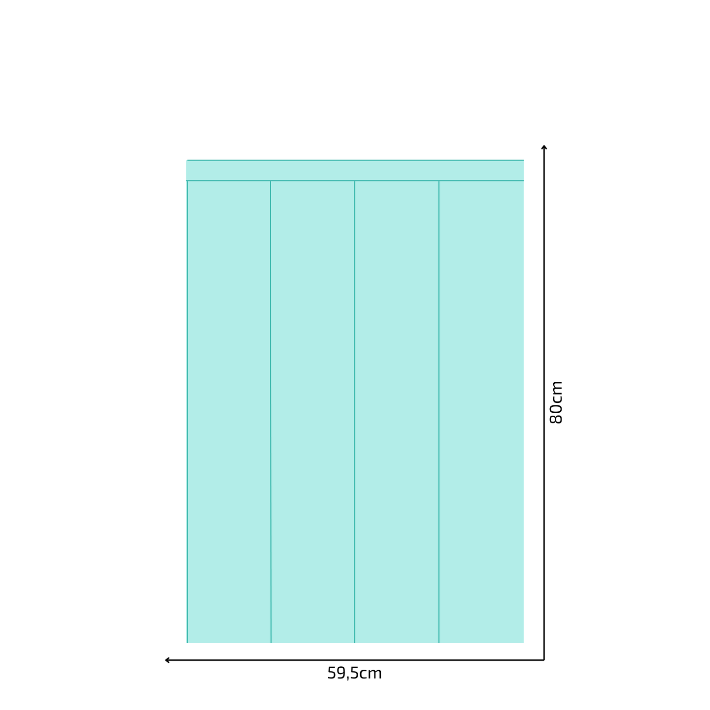 Self-Adhesive Textile Wallpaper – Rectangle – Turquoise Shades