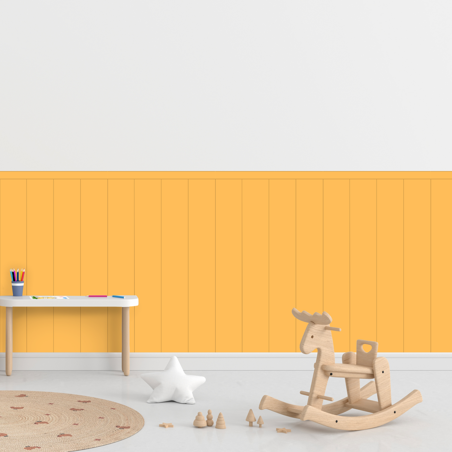 Self-Adhesive Textile Wallpaper – Rectangle – Yellow Shades