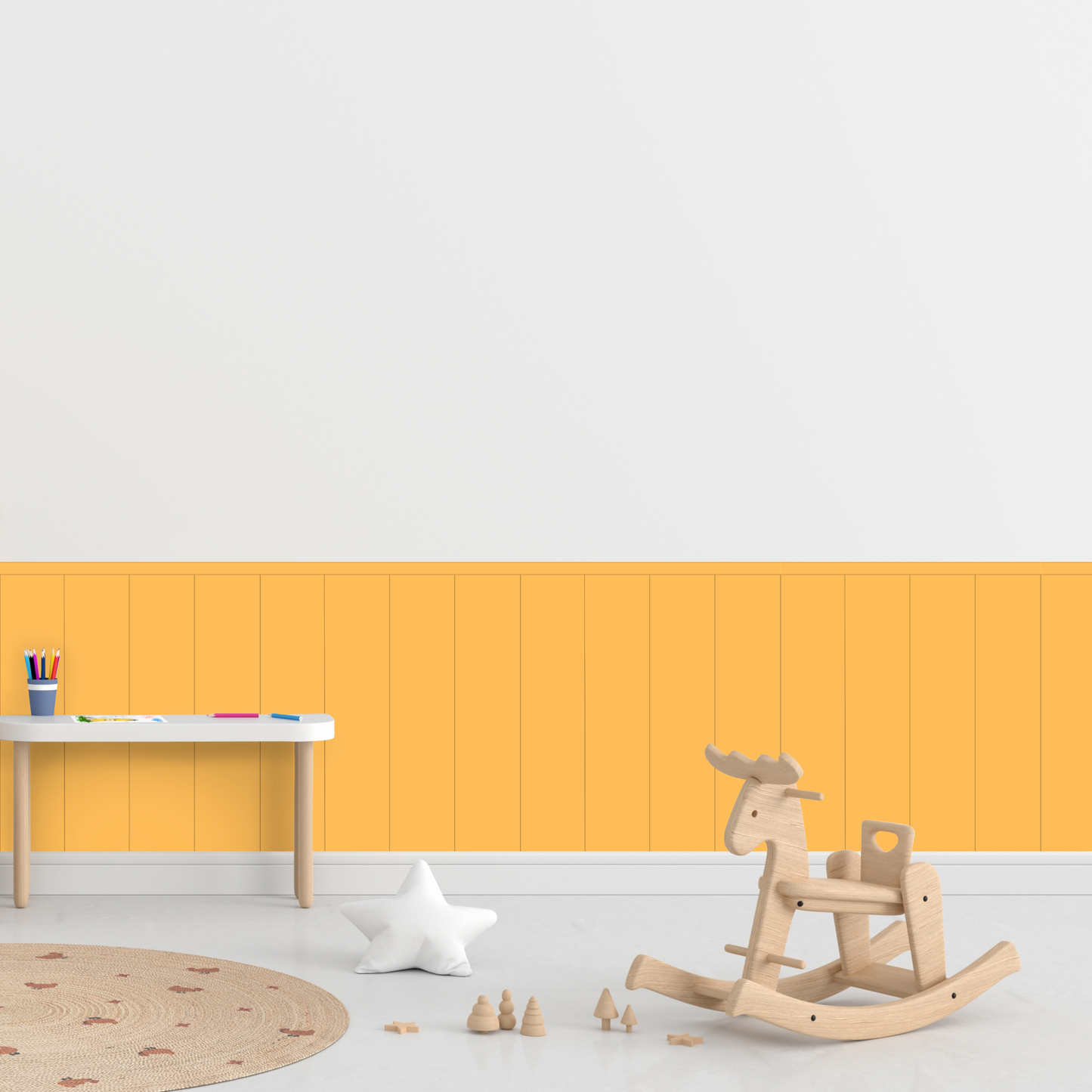 Self-Adhesive Textile Wallpaper – Rectangle – Yellow Shades