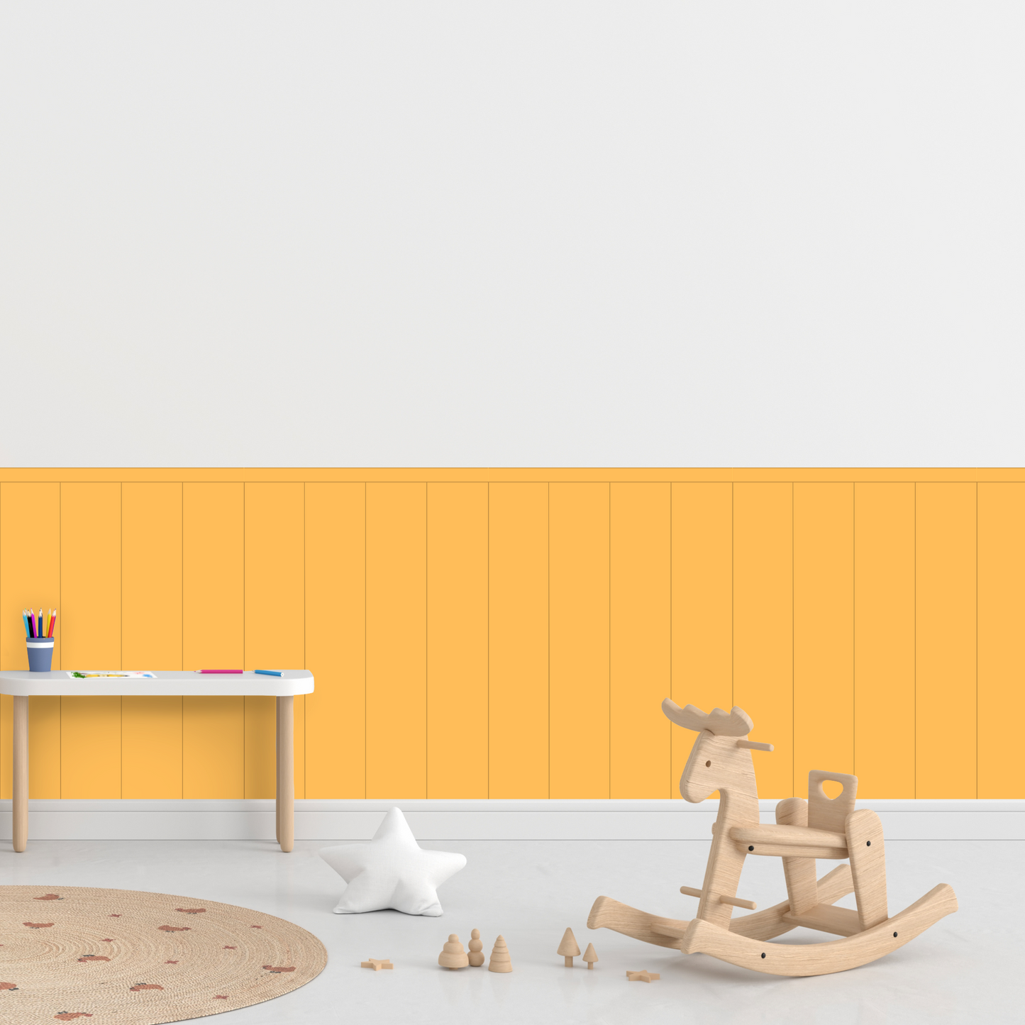 Self-Adhesive Textile Wallpaper – Rectangle – Yellow Shades