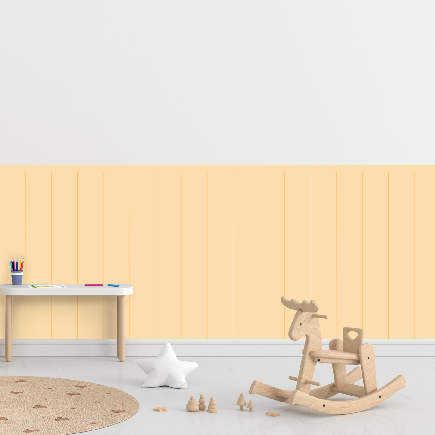 Self-Adhesive Textile Wallpaper – Rectangle – Yellow Shades
