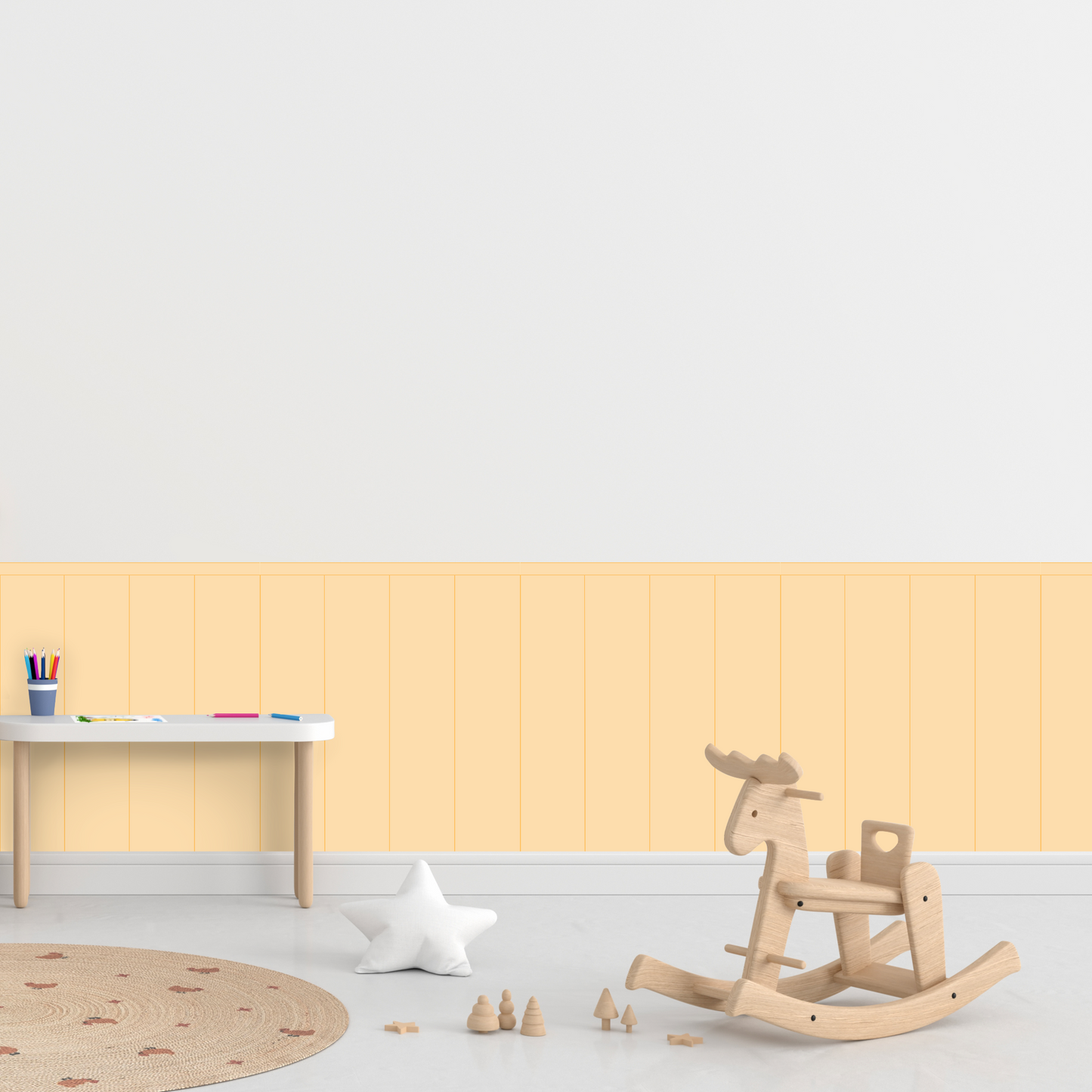 Self-Adhesive Textile Wallpaper – Rectangle – Yellow Shades