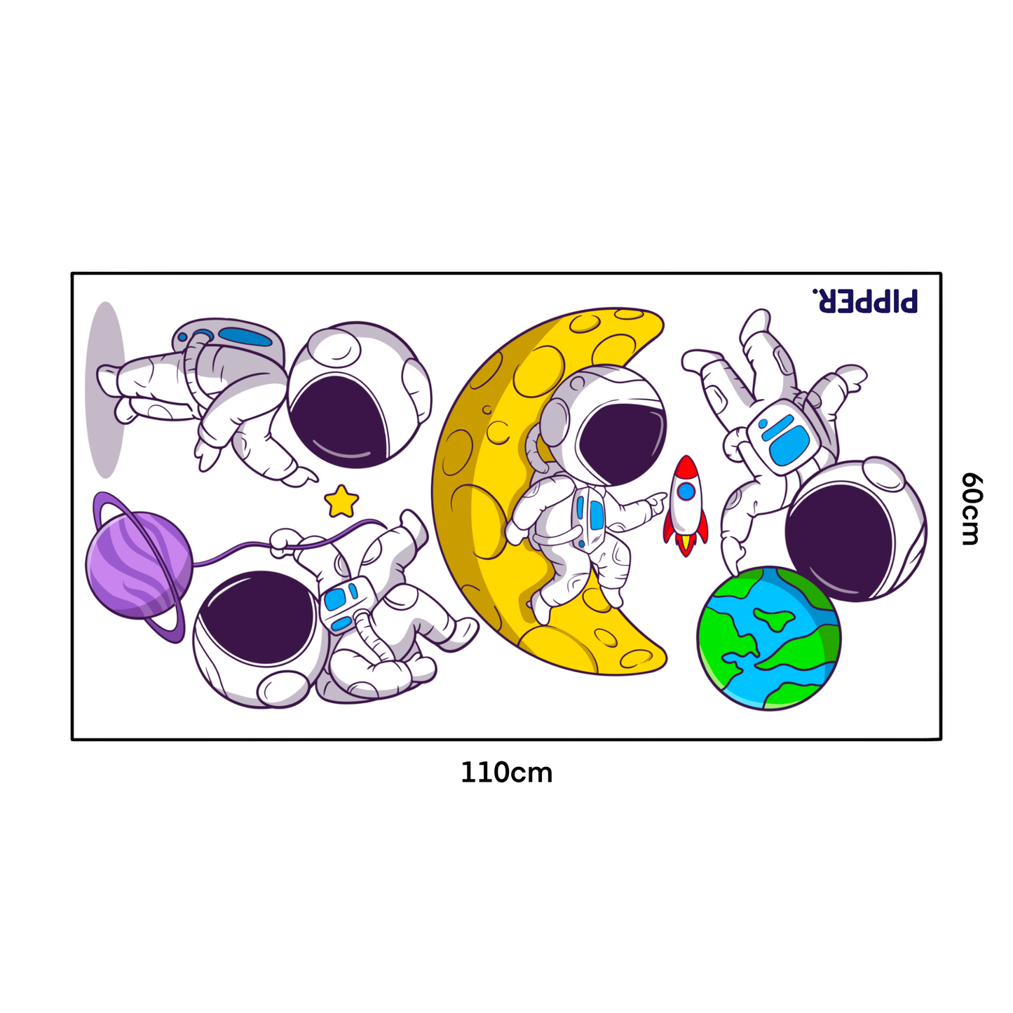 Textile Wall Sticker “Astronauts”