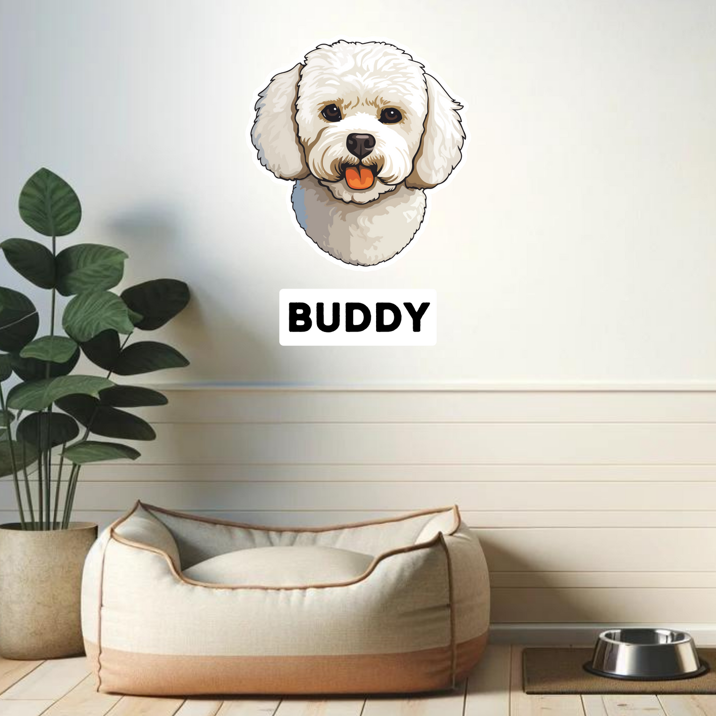 Textile Wall Sticker – “Bichon"
