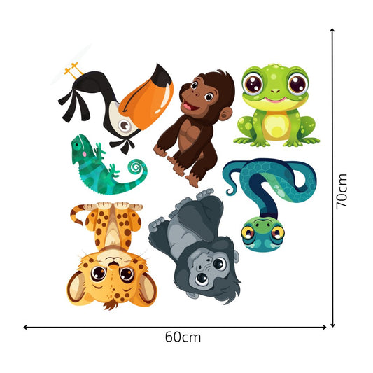 Textile Wall Sticker “Cartoon Animals”