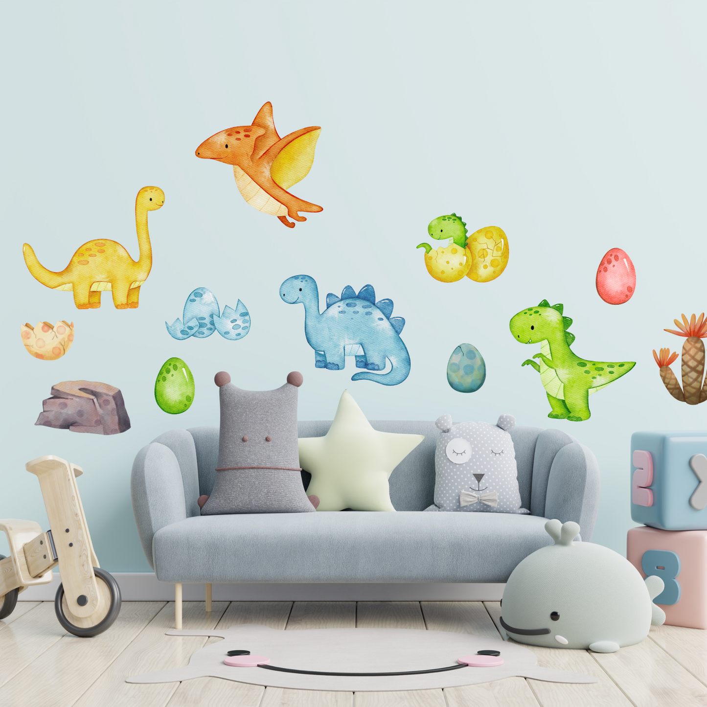 Textile Wall Sticker “Dinosaurs”