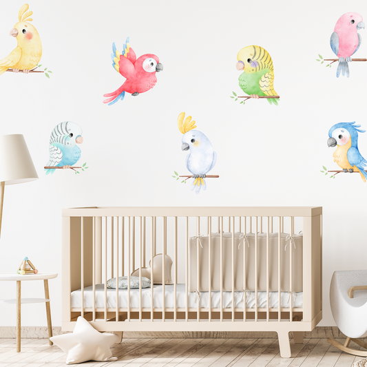 Textile Wall Sticker “Exotic Birds”
