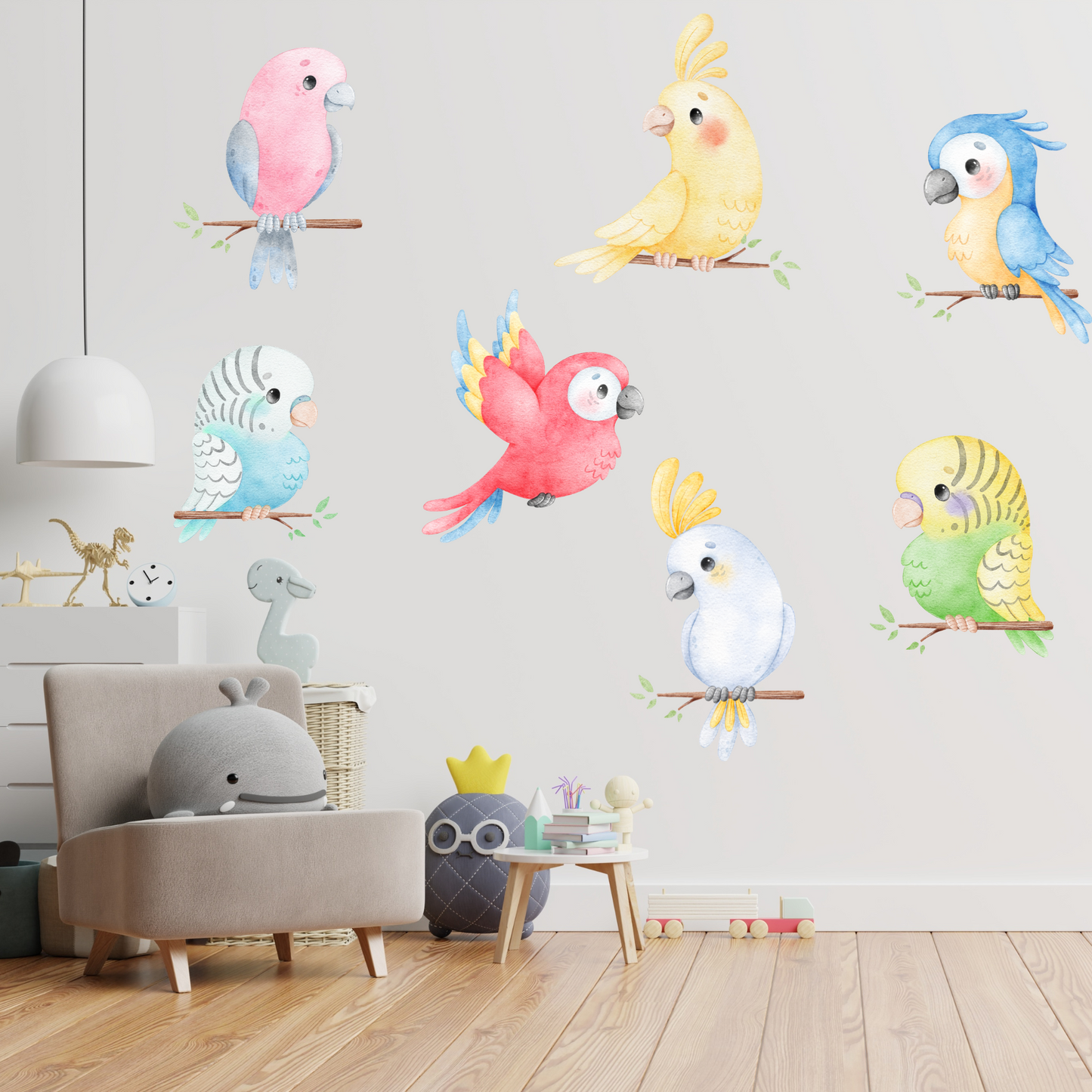 Textile Wall Sticker “Exotic Birds”