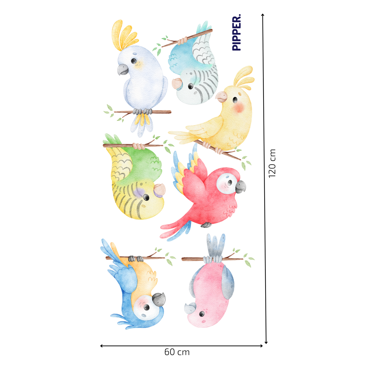 Textile Wall Sticker “Exotic Birds”