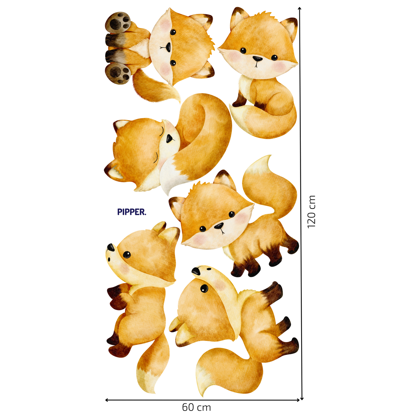 Textile Wall Sticker “Foxes”