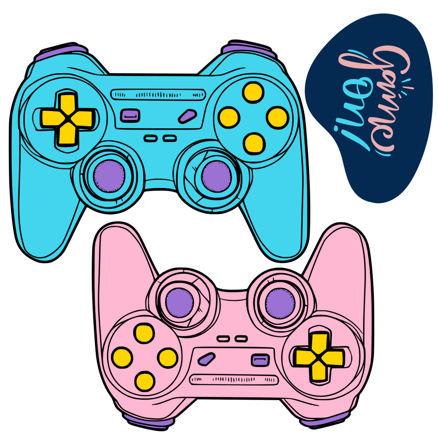 Textile Wall Sticker “Game Controllers”