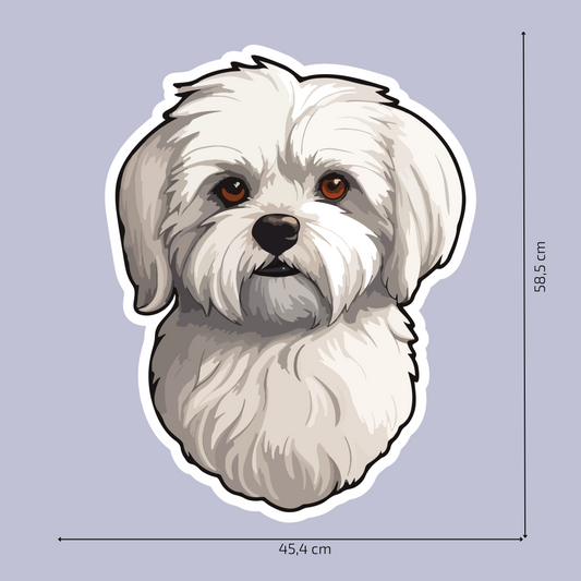 Textile Wall Sticker – “Maltese Dog"