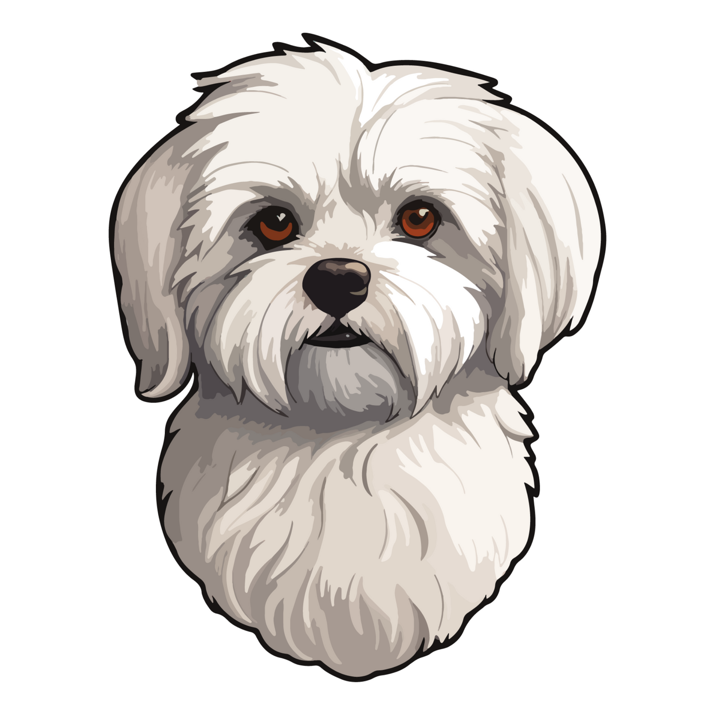 Textile Wall Sticker – “Maltese Dog"