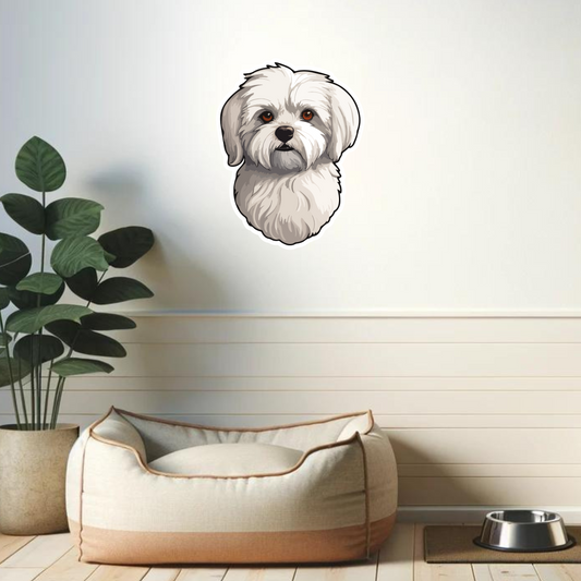 Textile Wall Sticker – “Maltese Dog"