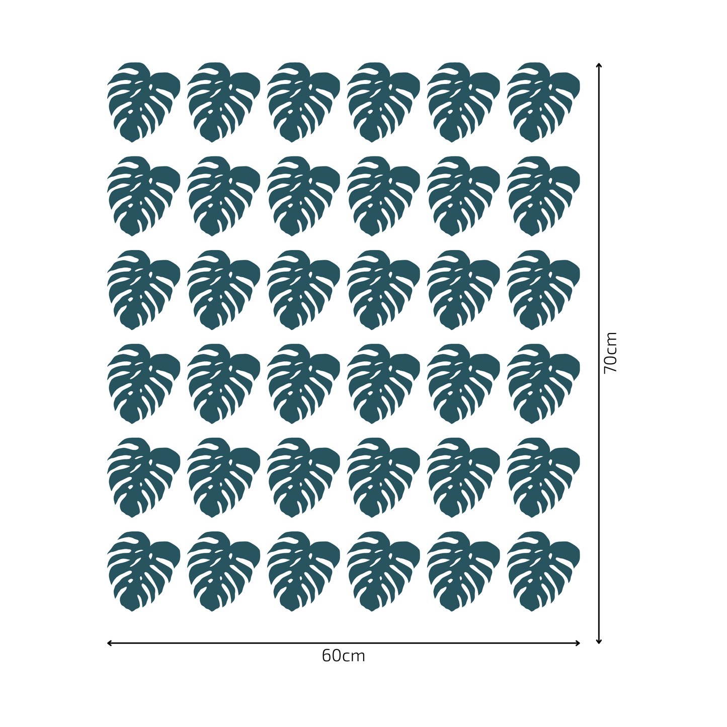Textile Wall Sticker “Monstera Leaves 2”