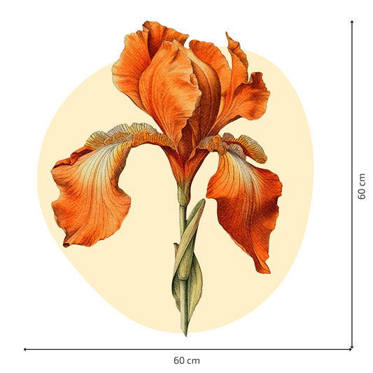 Textile Wall Sticker “Orange Iris”