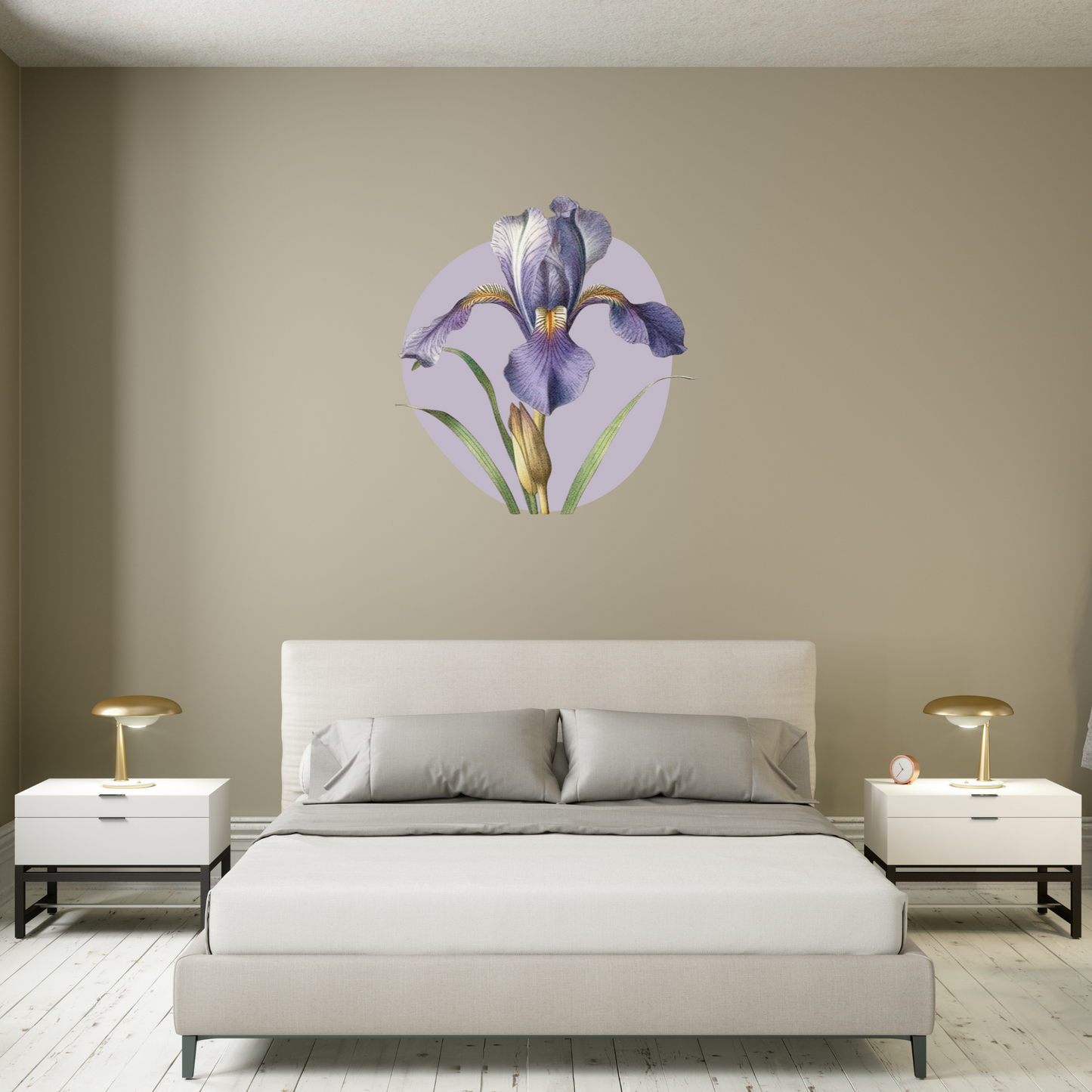 Textile Wall Sticker “Purple Iris”