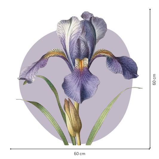 Textile Wall Sticker “Purple Iris”