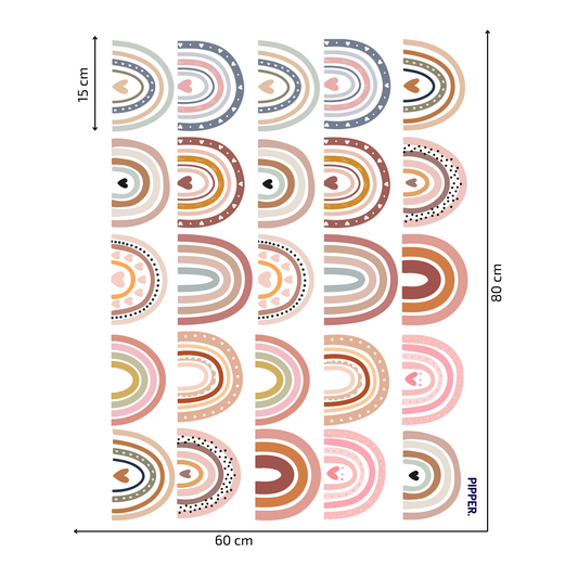 Textile Wall Sticker – “Rainbows”