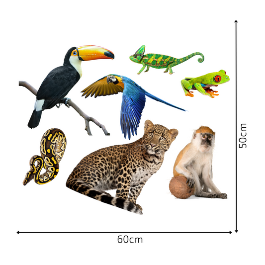 Textile Wall Sticker “Realistic Animals”