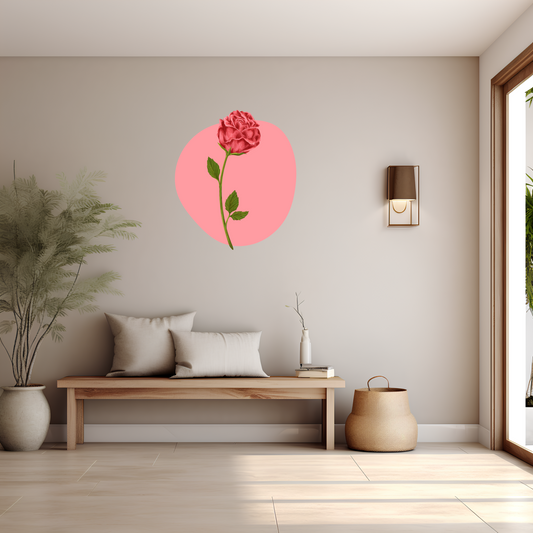 Textile Wall Sticker “Red Rose”