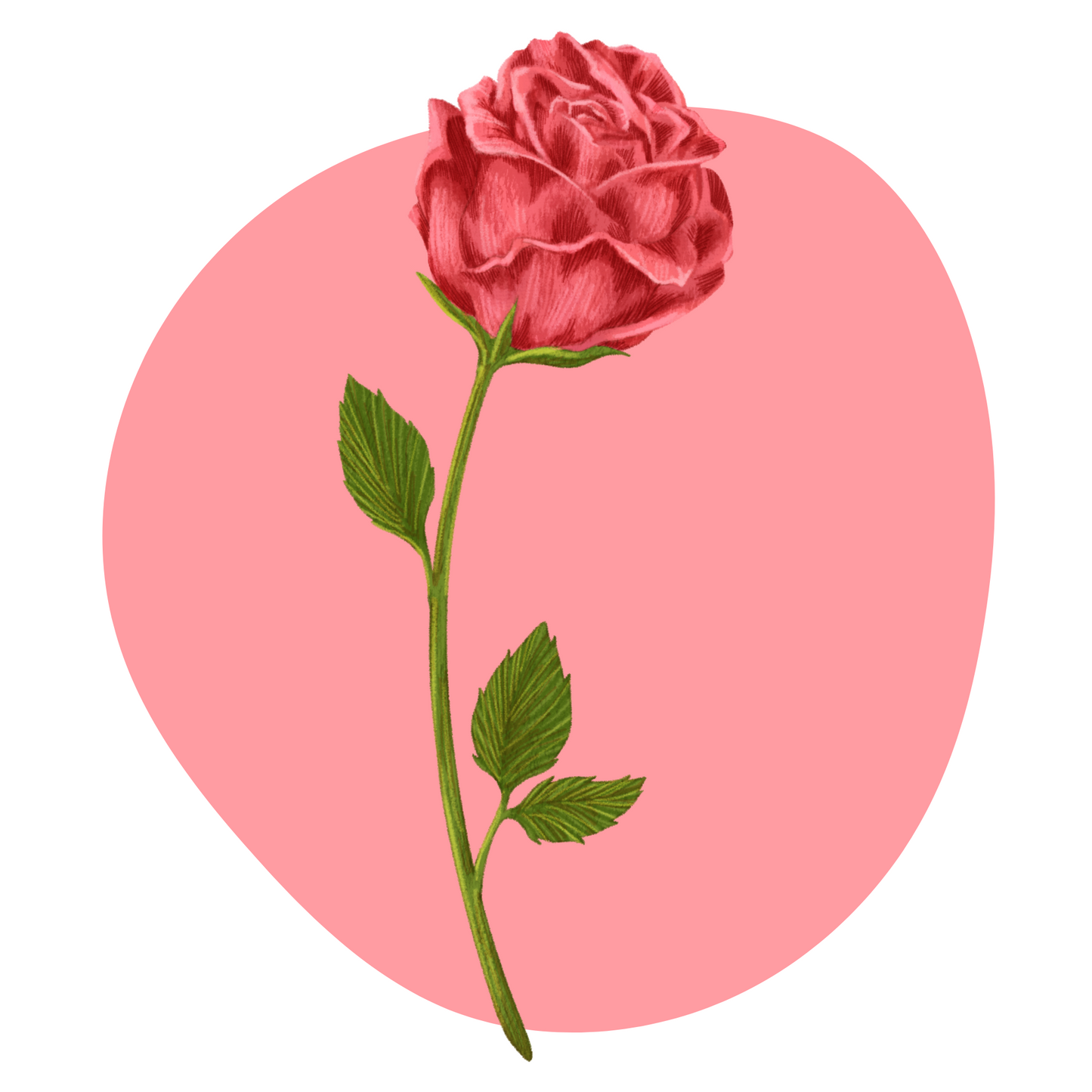 Textile Wall Sticker “Red Rose”