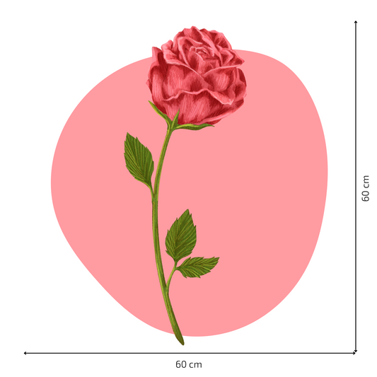 Textile Wall Sticker “Red Rose”