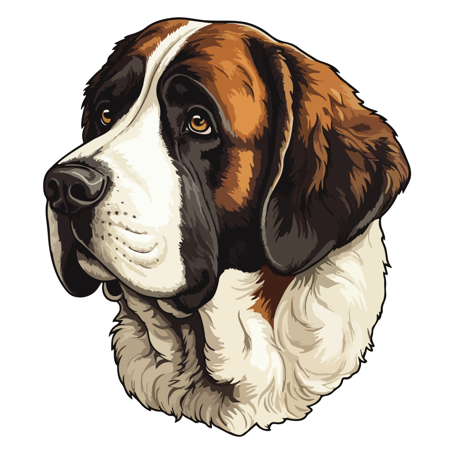 Textile Wall Sticker – “Saint Bernard"