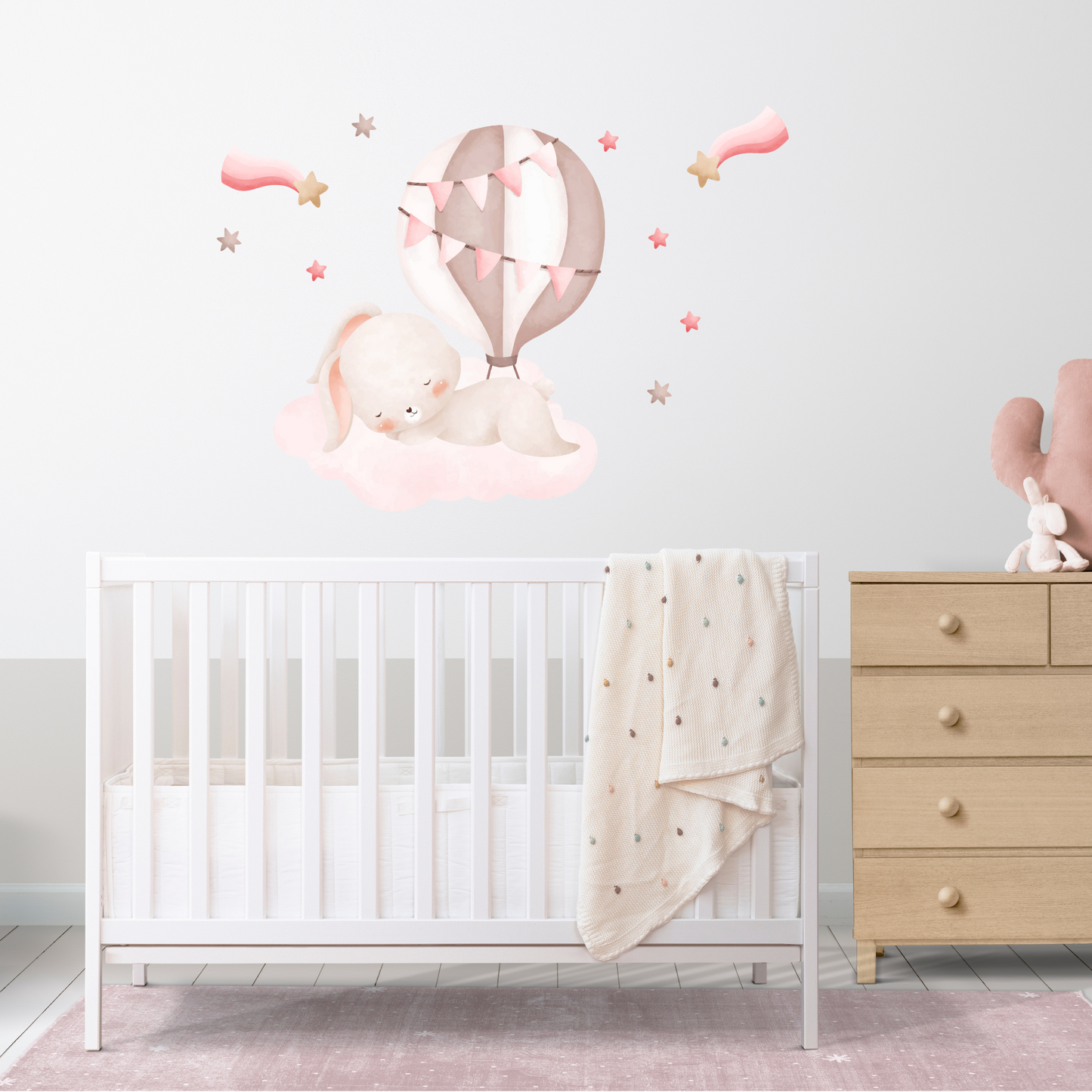 Textile Wall Sticker “Sleeping Bunny”