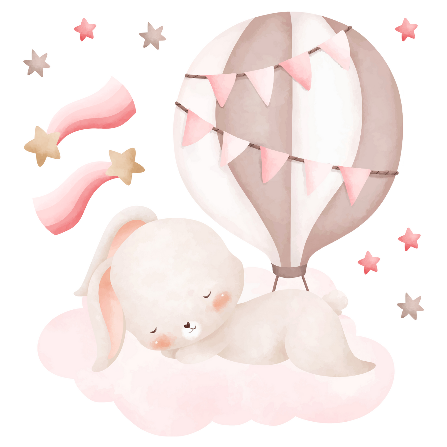 Textile Wall Sticker “Sleeping Bunny”