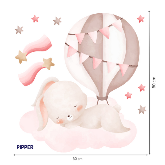 Textile Wall Sticker “Sleeping Bunny”