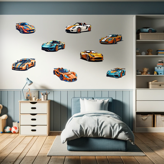Textile Wall Sticker “Sports Cars”