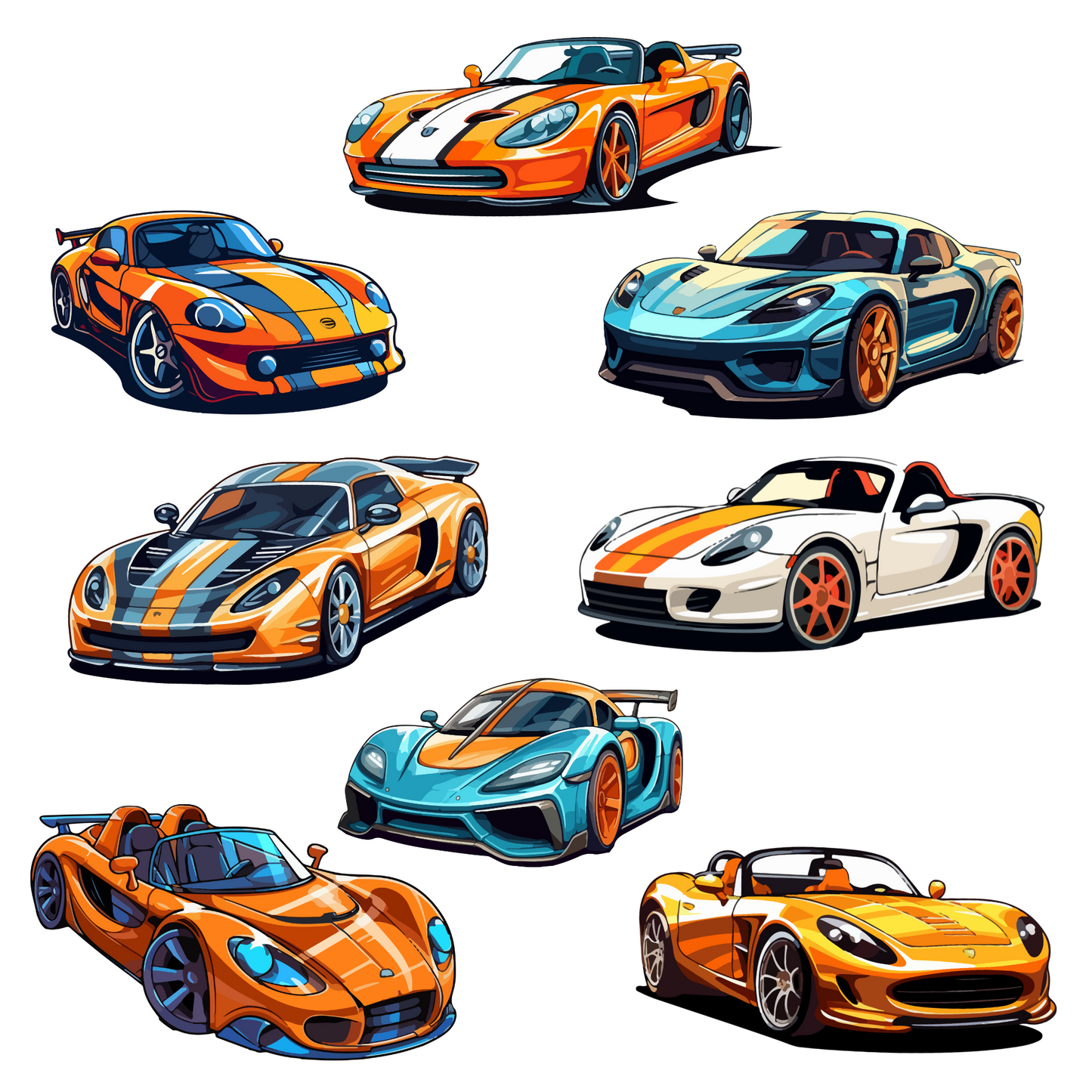 Textile Wall Sticker “Sports Cars”