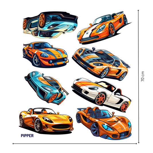 Textile Wall Sticker “Sports Cars”