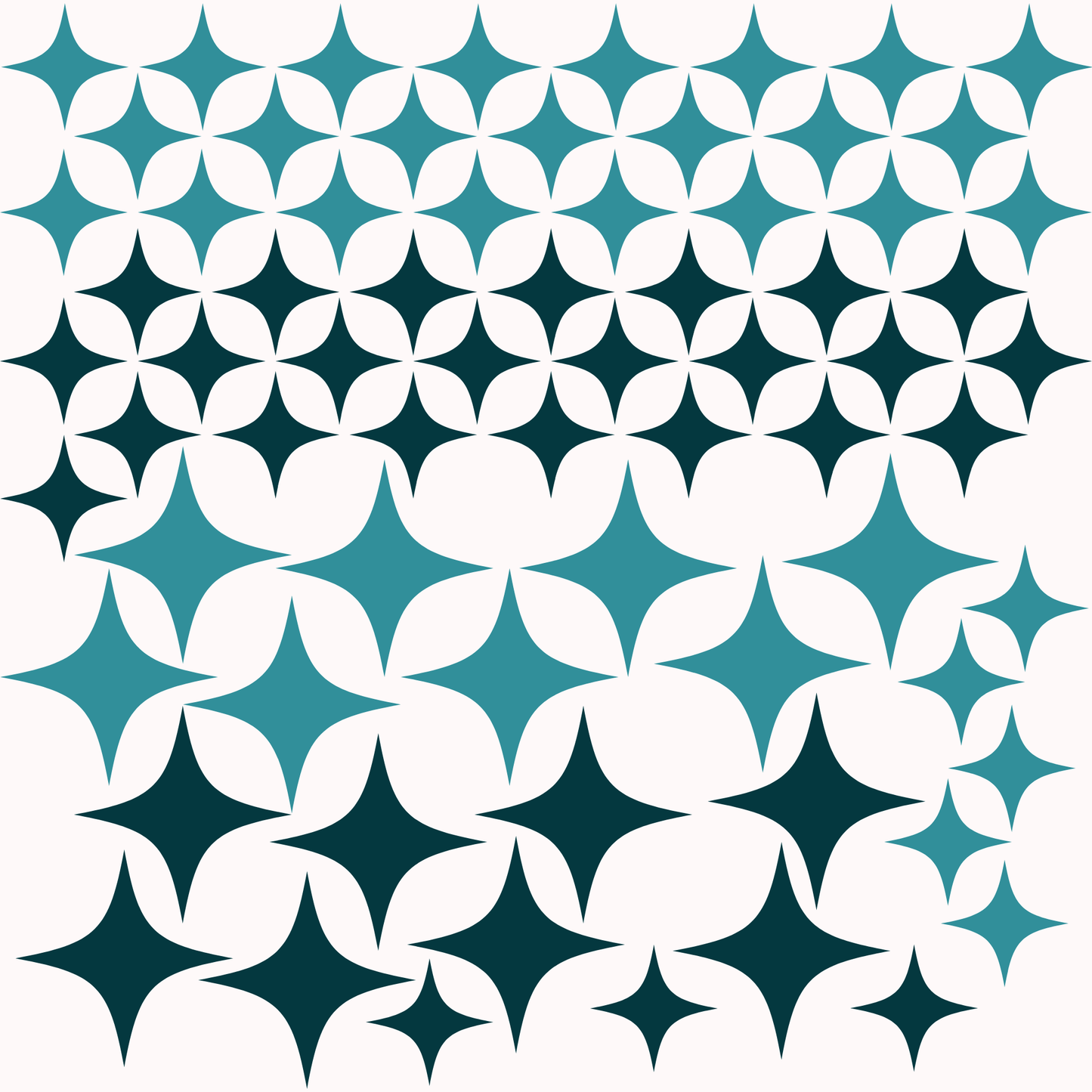 Textile Wall Sticker “Stars” Blue-green colors